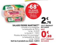 Salade Pierre Martinet Cervelas à la vinaigrette ou Museau de boeuf à la lyonnaise