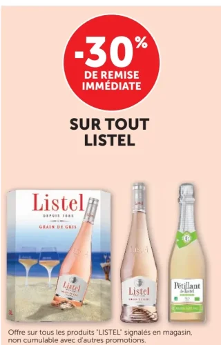 Gamme de vins Listel