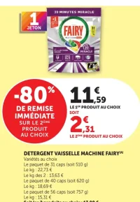 DETERGENT VAISSELLE MACHINE FAIRY
