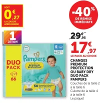 Changes Premium Protection ou Baby Dry Duo Pack Pampers