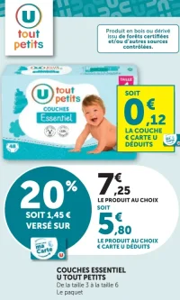 Couches Essentiel U tout petits