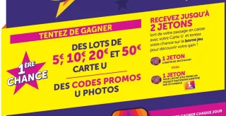 Le Grand Jeu des Magasins U - 1ère Chance : des lots de 5€, 10€, 20€ et 50€ Carte U et des codes promos U Photos