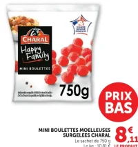 Mini Boulettes Moelleuses Surgelées Charal