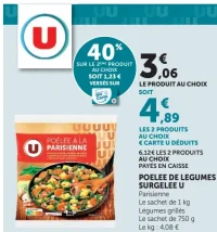 Poêlée de légumes surgelée U Parisienne