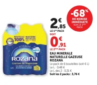 Eau Minérale Naturelle Gazeuse Rozana
