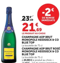 Champagne AOP Brut Monopole Heidsieck & Co Blue Top