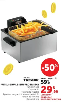 Friteuse huile semi-pro Tristar FR-9340