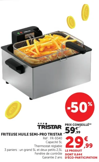 Friteuse à huile semi-pro Tristar FR-9340