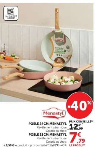 Poêle Menastyl 24cm ou 28cm