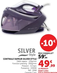 CENTRALE VAPEUR SILVER STYLE