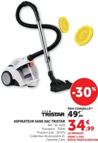 ASPIRATEUR SANS SAC TRISTAR