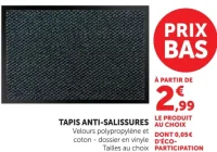 Tapis anti-salissures