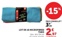 LOT DE 10 MICROFIBRES THEO