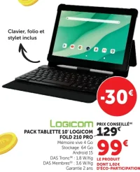 Pack Tablette 10' Logicom Fold 210 Pro