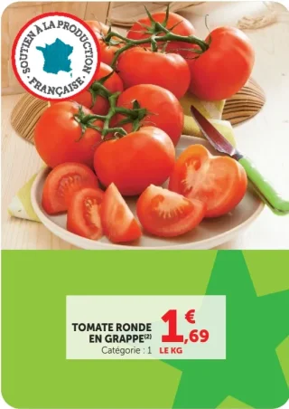 Tomate ronde en grappe Catégorie : 1