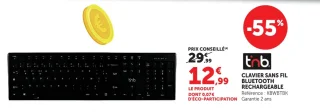 T'nB Clavier sans fil bluetooth rechargeable