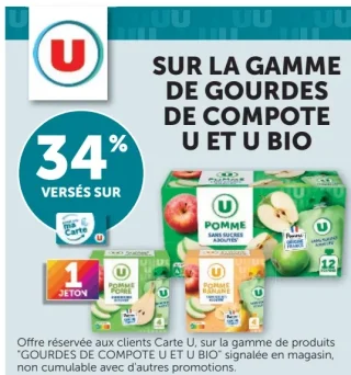 La gamme de gourdes de compote U et U Bio