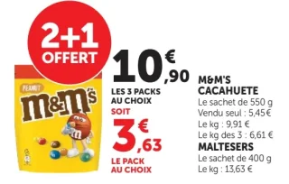 M&M'S Cacahuète ou Maltesers
