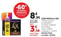 Café Moulu L'Or Intense, doux ou décaféiné