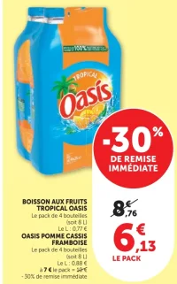 Boisson aux fruits Tropical Oasis ou Pomme Cassis Framboise