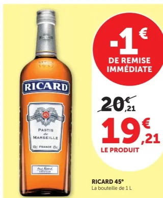 Ricard 45° Pastis de Marseille