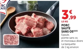 Porc Sauté sans os