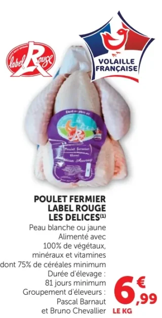 Poulet fermier label rouge Les Délices