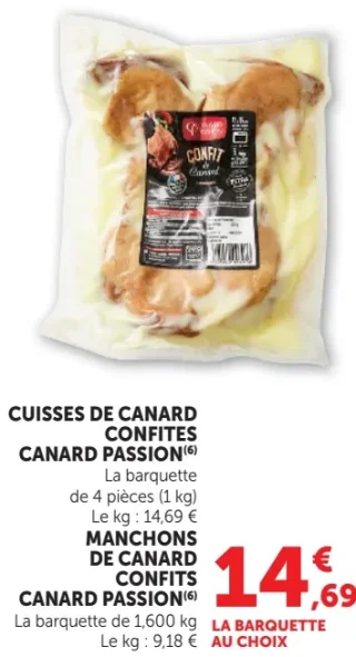 Cuisses de canard confites Canard Passion ou Manchons de canard confits Canard Passion