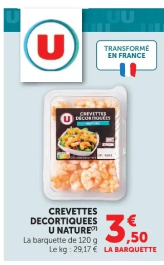 Crevettes décortiquées U Nature