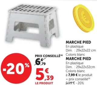 MARCHE PIED En plastique