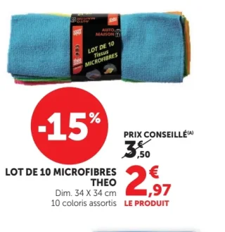 LOT DE 10 MICROFIBRES THEO