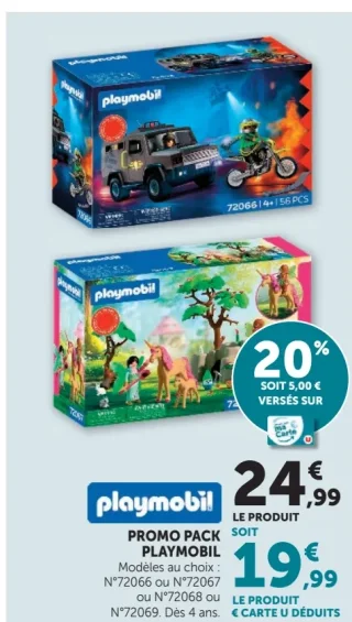 Playmobil Promo Pack (Modèles au choix : N°72066, N°72067, N°72068 ou N°72069)