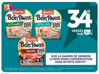 Gamme de jambon Le Bon Paris Conservation Sans Nitrite Herta