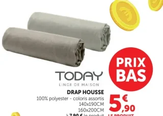 Drap housse 100% polyester TODAY