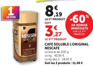 CAFE SOLUBLE L'ORIGINAL NESCAFE