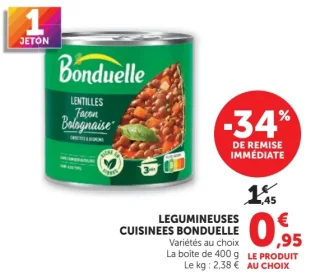 Lentilles Façon Bolognaise Bonduelle