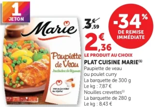 Plat cuisine Marie