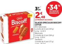 Glaces Speculos Biscoff Lotus