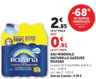 Eau Minérale Naturelle Gazeuse Rozana