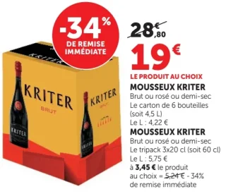 MOUSSEUX KRITER Brut ou rosé ou demi-sec