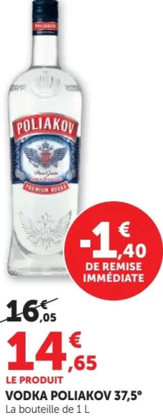 VODKA POLIAKOV 37,5°