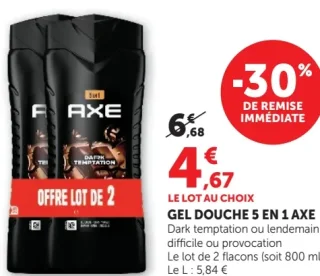 Gel douche 5 en 1 Axe