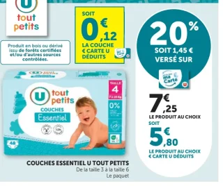 Couches Essentiel U tout petits