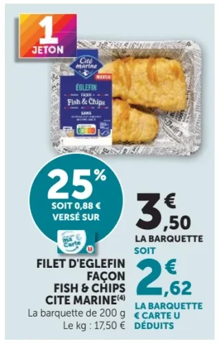 Filet d'églefin façon fish & chips Cité Marine