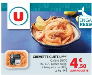 Crevette cuite U