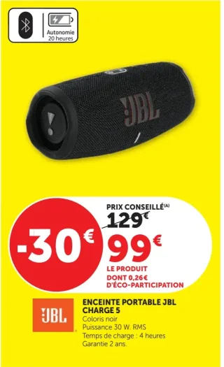 ENCEINTE PORTABLE JBL CHARGE 5