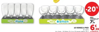 10 Verres à pied