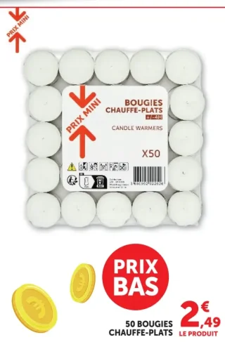 50 Bougies Chauffe-Plats