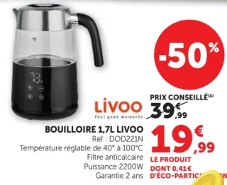 Bouilloire 1,7L Livoo