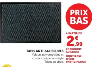 Tapis anti-salissures